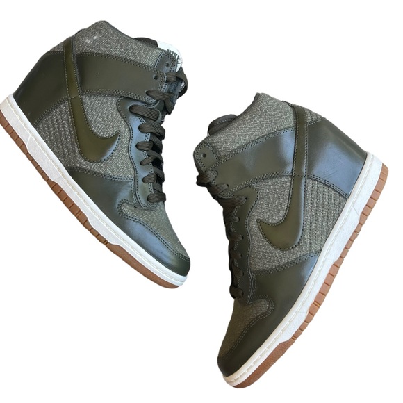 Nike Shoes - NEW Nike Dunk Sky High Women’s Cargo Wedge Essential Green Shoes Size 8 NWOT